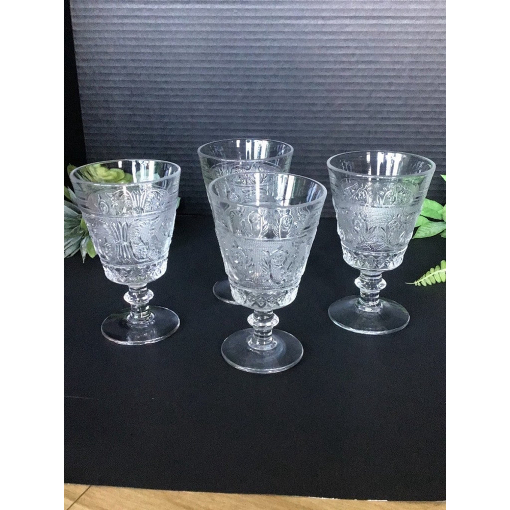 Vintage Duncan Miller Sandwich Pattern Water Goblet Set of 4 - Picture 3 of 3